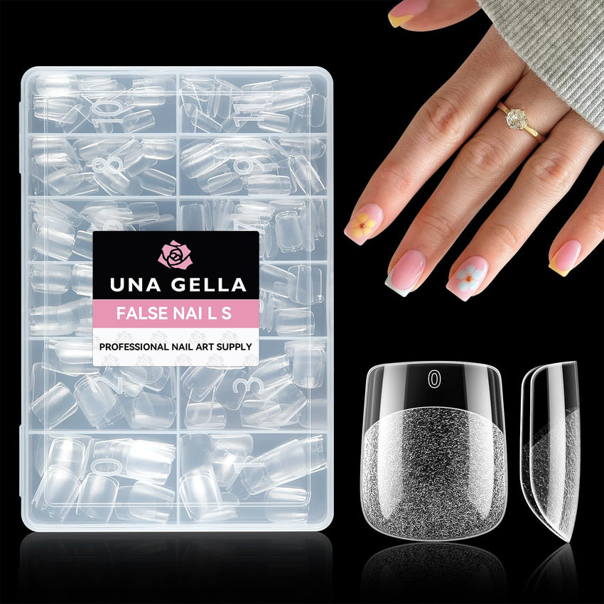 UNA GELLA Solid Nail Glue Gel 15ml Lamp Curing Needed Solid Soak Off U V/LED Lamp Required Super Strong Glue for Fake Acrylic Soft Gel Nail Tips Press On Nails Art Extension - 7DAY'S