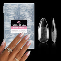 UNA GELLA Solid Nail Glue Gel 15ml Lamp Curing Needed Solid Soak Off U V/LED Lamp Required Super Strong Glue for Fake Acrylic Soft Gel Nail Tips Press On Nails Art Extension - 7DAY'S