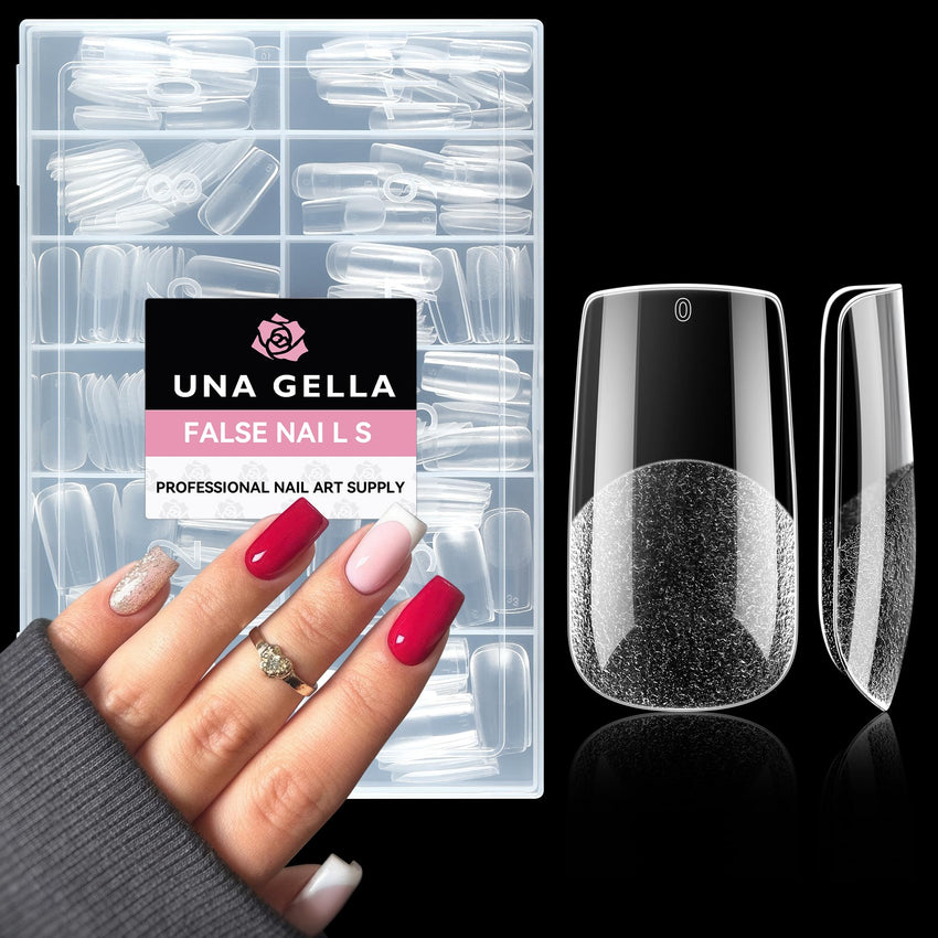 UNA GELLA Solid Nail Glue Gel 15ml Lamp Curing Needed Solid Soak Off U V/LED Lamp Required Super Strong Glue for Fake Acrylic Soft Gel Nail Tips Press On Nails Art Extension - 7DAY'S