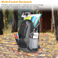 Unisex School Backpack Casual Travel Shoulder Bag W/ Adjustable Straps Dual - Water Bottle Pouch - 7DAY'S