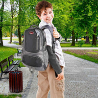 Unisex School Backpack Casual Travel Shoulder Bag W/ Adjustable Straps Dual - Water Bottle Pouch - 7DAY'S