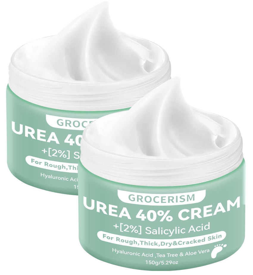 Urea Cream 40 Percent For Feet Plus 2% Salicylic Acid 5.29 oz || Foot Cream and Hand Cream Maximum Strength with Hyaluronic Acid,Tea Tree,and Aloe Vera For Deep Moisturizes,Callus Remover - 7DAY'S