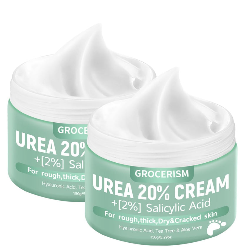 Urea Cream 40 Percent For Feet Plus 2% Salicylic Acid 5.29 oz || Foot Cream and Hand Cream Maximum Strength with Hyaluronic Acid,Tea Tree,and Aloe Vera For Deep Moisturizes,Callus Remover - 7DAY'S