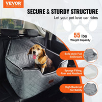VEVOR Dog Booster Car Seat Pet Car Seat for Medium Large Dog up to 55 lbs Gray - 7DAY'S
