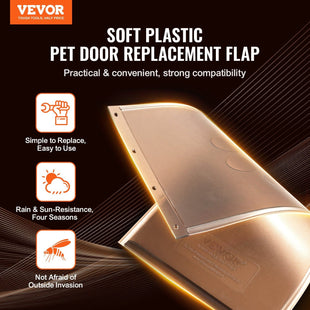 VEVOR Pet Door Replacement Flap 8.25" x 12.25" Compatible with VEVOR Pet Doors - 7DAY'S