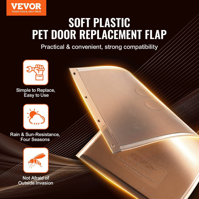 VEVOR Pet Door Replacement Flap 8.25" x 12.25" Compatible with VEVOR Pet Doors - 7DAY'S