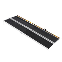 VEVOR Portable Wheelchair Ramp, 8 ft 800 lbs Capacity, Non - Slip Aluminum Folding Threshold Ramp, Foldable Mobility Scooter Ramp Wheel Chair Ramp, Handicap Ramp for Home Steps, Stairs, Doorways, Curbs - 7DAY'S