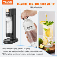 VEVOR Sparkling Water Maker, Soda Maker Machine for Home Carbonating, Seltzer Water Starter Kit with BPA - free 1L PET Bottle, 2 CO2 Cylinders, Compatible with Mainstream Screw - in 60L CO2 Cylinder - 7DAY'S