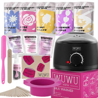 Waxing kit 23 items, WUWUVISTA Hair Removal Hard Wax Kit with Wax Warmer&Wax Beads for Full Body/Face/Underarm/Bikini/Sensitive Skin for Women&Men - 7DAY'S