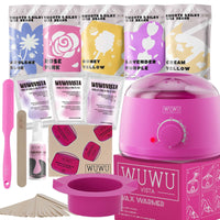 Waxing kit 23 items, WUWUVISTA Hair Removal Hard Wax Kit with Wax Warmer&Wax Beads for Full Body/Face/Underarm/Bikini/Sensitive Skin for Women&Men - 7DAY'S