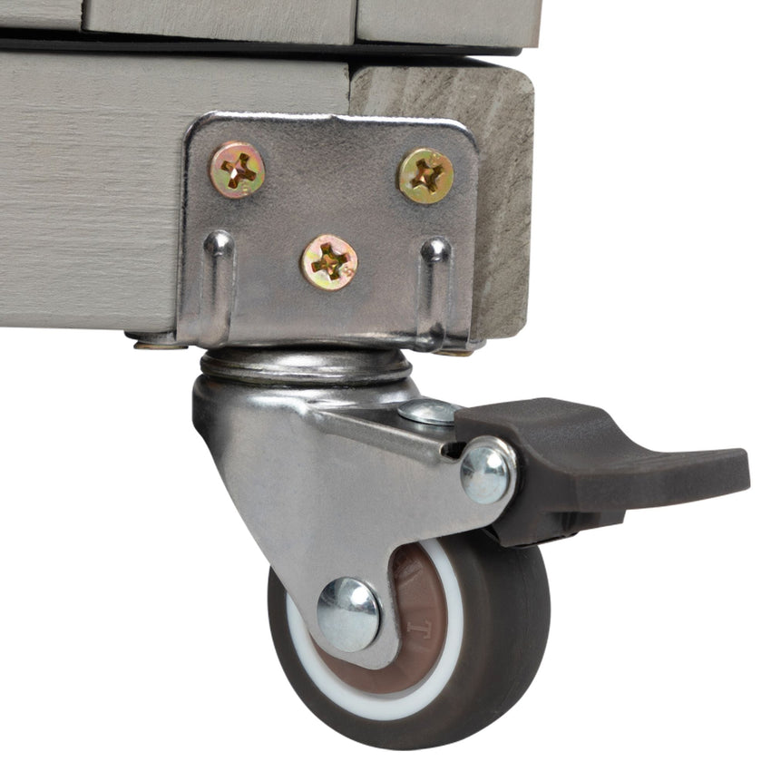 Weatherproof Rabbit House, Indoor/Outdoor Wooden Rabbit Hutch, 2 Story Bunny Cage, Pet House, Wooden Chicken Coop with Wheels, Pull Out Tray for Rabbits and Guinea Pigs, Grey - 7DAY'S