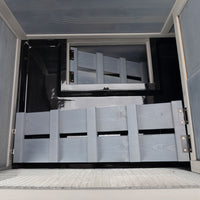 Weatherproof Rabbit House, Indoor/Outdoor Wooden Rabbit Hutch, 2 Story Bunny Cage, Pet House, Wooden Chicken Coop with Wheels, Pull Out Tray for Rabbits and Guinea Pigs, Grey - 7DAY'S