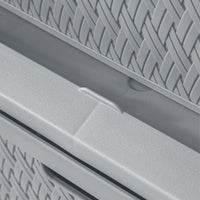 Wide 3 Drawer Cross - Weave Tower Cement - 7DAY'S