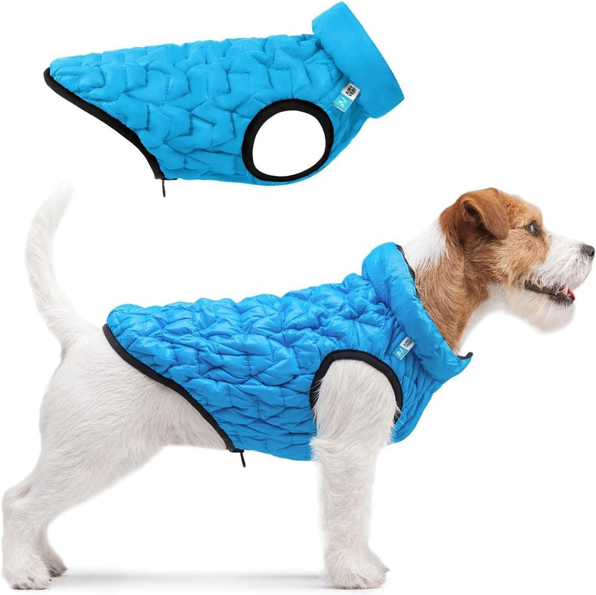 Winter Dog Coat XL Size Blue Lightweight Reversible Warm Dog Jacket Water Resistant Windproof Jacket Dog Coats for Large Dogs - 7DAY'S
