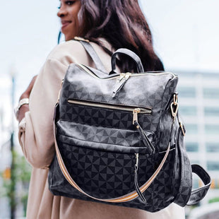 Womens Backpack Purse Leather Travel Fashion Convertible Large Ladies College Shoulder Bag - 7DAY'S