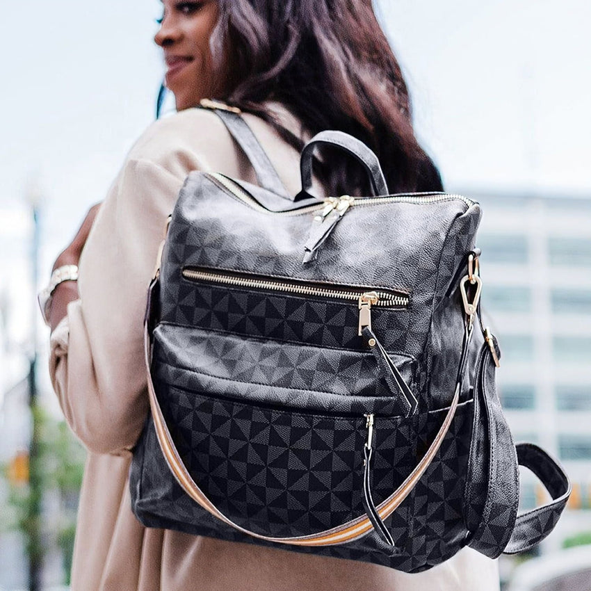 Womens Backpack Purse Leather Travel Fashion Convertible Large Ladies College Shoulder Bag - 7DAY'S