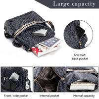 Womens Backpack Purse Leather Travel Fashion Convertible Large Ladies College Shoulder Bag - 7DAY'S