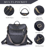 Womens Backpack Purse Leather Travel Fashion Convertible Large Ladies College Shoulder Bag - 7DAY'S