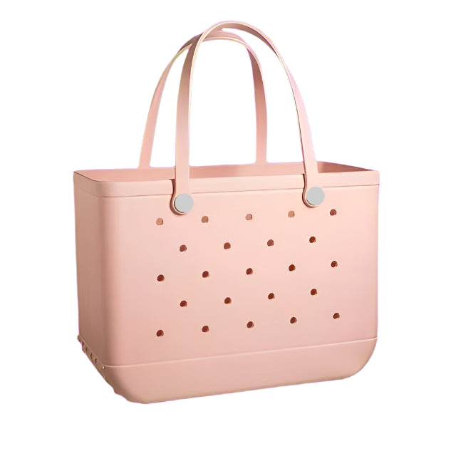 Women's Beach Bag, Waterproof Beach Rubber Tote Bag, Washable and Open Handbag Rubber Beach Handbag (10.62*8.26*4.33in) Size large - 7DAY'S