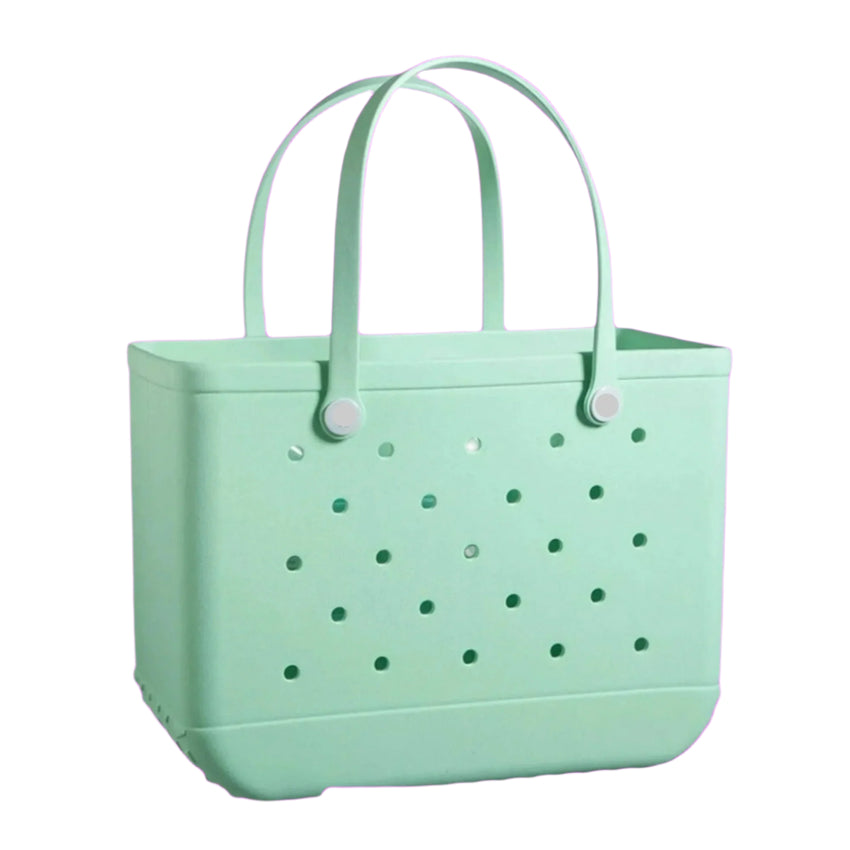 Women's Beach Bag, Waterproof Beach Rubber Tote Bag, Washable and Open Handbag Rubber Beach Handbag (10.62*8.26*4.33in) Size large - 7DAY'S