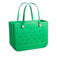 Women's Beach Bag, Waterproof Beach Rubber Tote Bag, Washable and Open Handbag Rubber Beach Handbag (10.62*8.26*4.33in) Size large - 7DAY'S