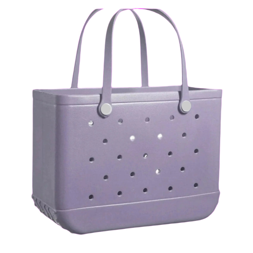 Women's Beach Bag, Waterproof Beach Rubber Tote Bag, Washable and Open Handbag Rubber Beach Handbag (10.62*8.26*4.33in) Size large - 7DAY'S