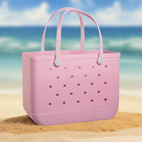 Women's Beach Bag, Waterproof Beach Rubber Tote Bag, Washable and Open Handbag Rubber Beach Handbag (10.62*8.26*4.33in) Size large - 7DAY'S