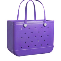 Women's Beach Bag, Waterproof Beach Rubber Tote Bag, Washable and Open Handbag Rubber Beach Handbag (10.62*8.26*4.33in) Size large - 7DAY'S