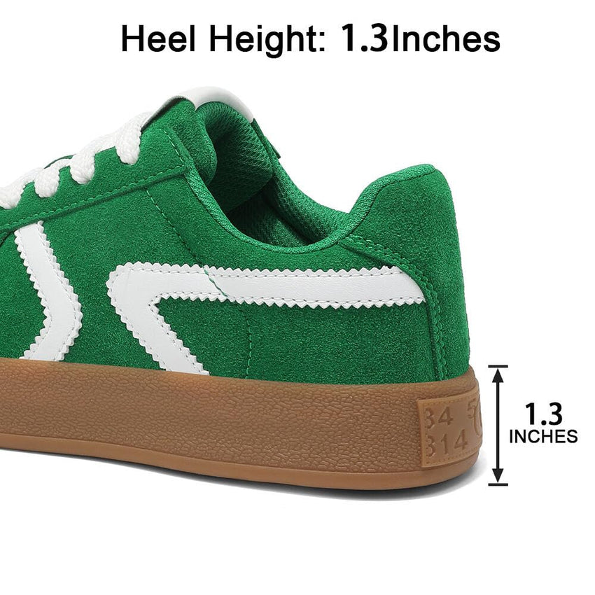 Women's Retro Fashion Sneakers - Gum Sole Suede Casual Walking Footwear Skate Shoes Non Slip Trainers - 7DAY'S