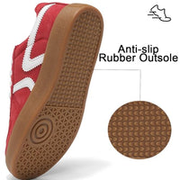 Women's Retro Fashion Sneakers - Gum Sole Suede Casual Walking Footwear Skate Shoes Non Slip Trainers - 7DAY'S