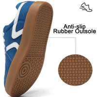 Women's Retro Fashion Sneakers - Gum Sole Suede Casual Walking Footwear Skate Shoes Non Slip Trainers - 7DAY'S