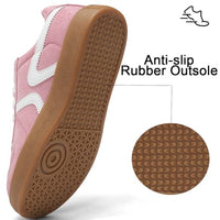 Women's Retro Fashion Sneakers - Gum Sole Suede Casual Walking Footwear Skate Shoes Non Slip Trainers - 7DAY'S