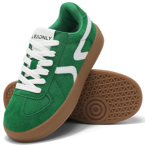 Women's Retro Fashion Sneakers - Gum Sole Suede Casual Walking Footwear Skate Shoes Non Slip Trainers - 7DAY'S