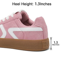 Women's Retro Fashion Sneakers - Gum Sole Suede Casual Walking Footwear Skate Shoes Non Slip Trainers - 7DAY'S