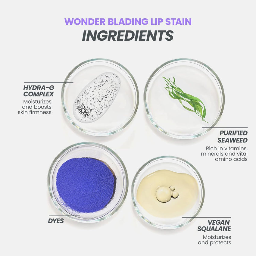 Wonderskin Wonder Blading All Day Lip Stain Peel Off Masque - Long Lasting, Waterproof and Transfer Proof Nude Lip Tint, Matte Finish Peel Off Lip Stain (Whimsical Masque) - 7DAY'S