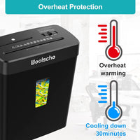 Woolsche Paper Shredder - 10 - Sheet Cross Cut with 3.43 - Gallon Basket - P - 4 Security Level - 3 - Mode Design - Shreds CD and Credit Card - Durable, Fast, and Jam Proof for H - 7DAY'S