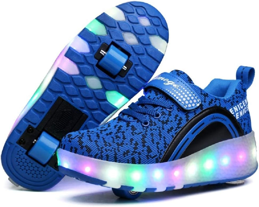 Ylllu Kids LED Roller Skate Shoes with Single Wheel Light up Roller Shoes Gift for Girls Boys Children - 7DAY'S