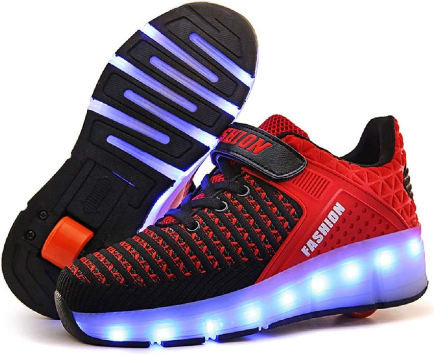 Ylllu Kids LED Roller Skate Shoes with Single Wheel Light up Roller Shoes Gift for Girls Boys Children - 7DAY'S