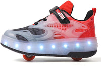 Ylllu Kids LED Roller Skate Shoes with Single Wheel Light up Roller Shoes Gift for Girls Boys Children - 7DAY'S