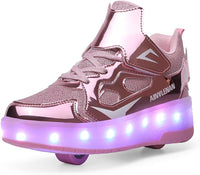 Ylllu Kids LED Roller Skate Shoes with Single Wheel Light up Roller Shoes Gift for Girls Boys Children - 7DAY'S