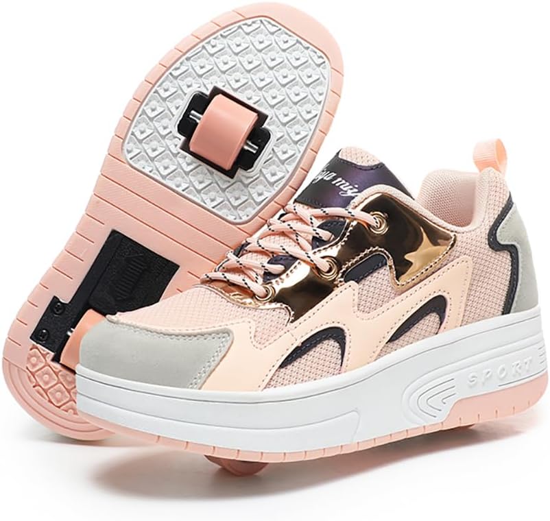 Ylllu Kids LED Roller Skate Shoes with Single Wheel Light up Roller Shoes Gift for Girls Boys Children - 7DAY'S