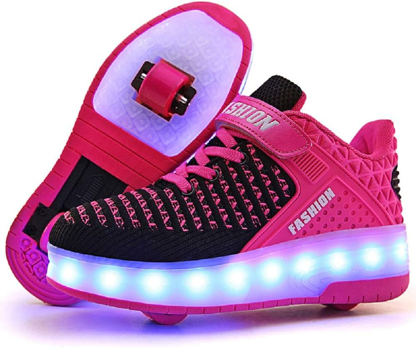 Ylllu Kids LED Roller Skate Shoes with Single Wheel Light up Roller Shoes Gift for Girls Boys Children - 7DAY'S