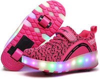 Ylllu Kids LED Roller Skate Shoes with Single Wheel Light up Roller Shoes Gift for Girls Boys Children - 7DAY'S