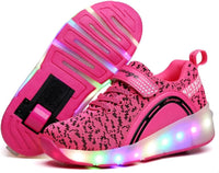 Ylllu Kids LED Roller Skate Shoes with Single Wheel Light up Roller Shoes Gift for Girls Boys Children - 7DAY'S