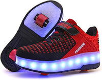 Ylllu Kids LED Roller Skate Shoes with Single Wheel Light up Roller Shoes Gift for Girls Boys Children - 7DAY'S