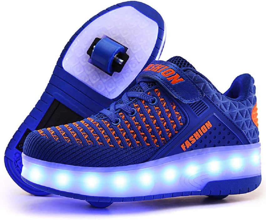 Ylllu Kids LED Roller Skate Shoes with Single Wheel Light up Roller Shoes Gift for Girls Boys Children - 7DAY'S
