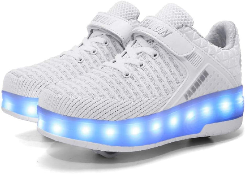 Ylllu Kids LED Roller Skate Shoes with Single Wheel Light up Roller Shoes Gift for Girls Boys Children - 7DAY'S