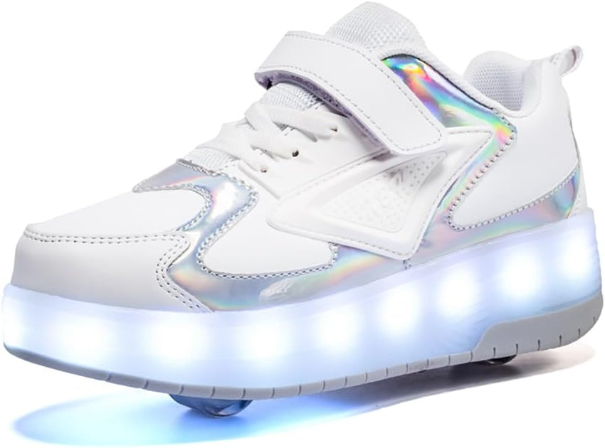 Ylllu Kids LED Roller Skate Shoes with Single Wheel Light up Roller Shoes Gift for Girls Boys Children - 7DAY'S