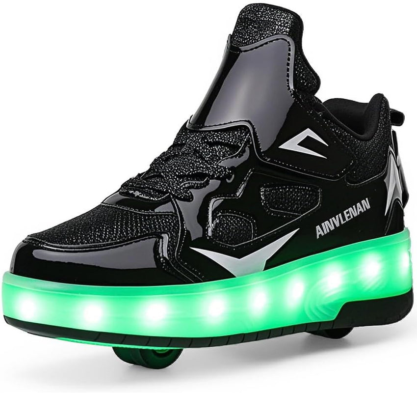 Ylllu Kids LED Roller Skate Shoes with Single Wheel Light up Roller Shoes Gift for Girls Boys Children - 7DAY'S