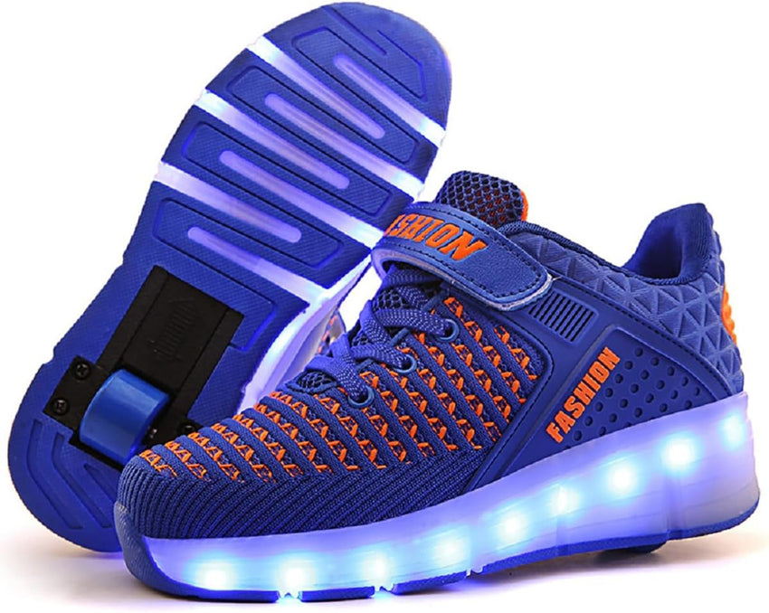 Ylllu Kids LED Roller Skate Shoes with Single Wheel Light up Roller Shoes Gift for Girls Boys Children - 7DAY'S